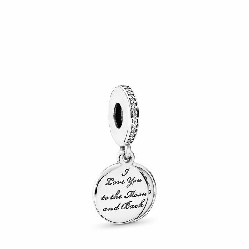 Pandora Moon & Blue Sky Dangle Charm NZ, Sterling Silver (902548-CAR)